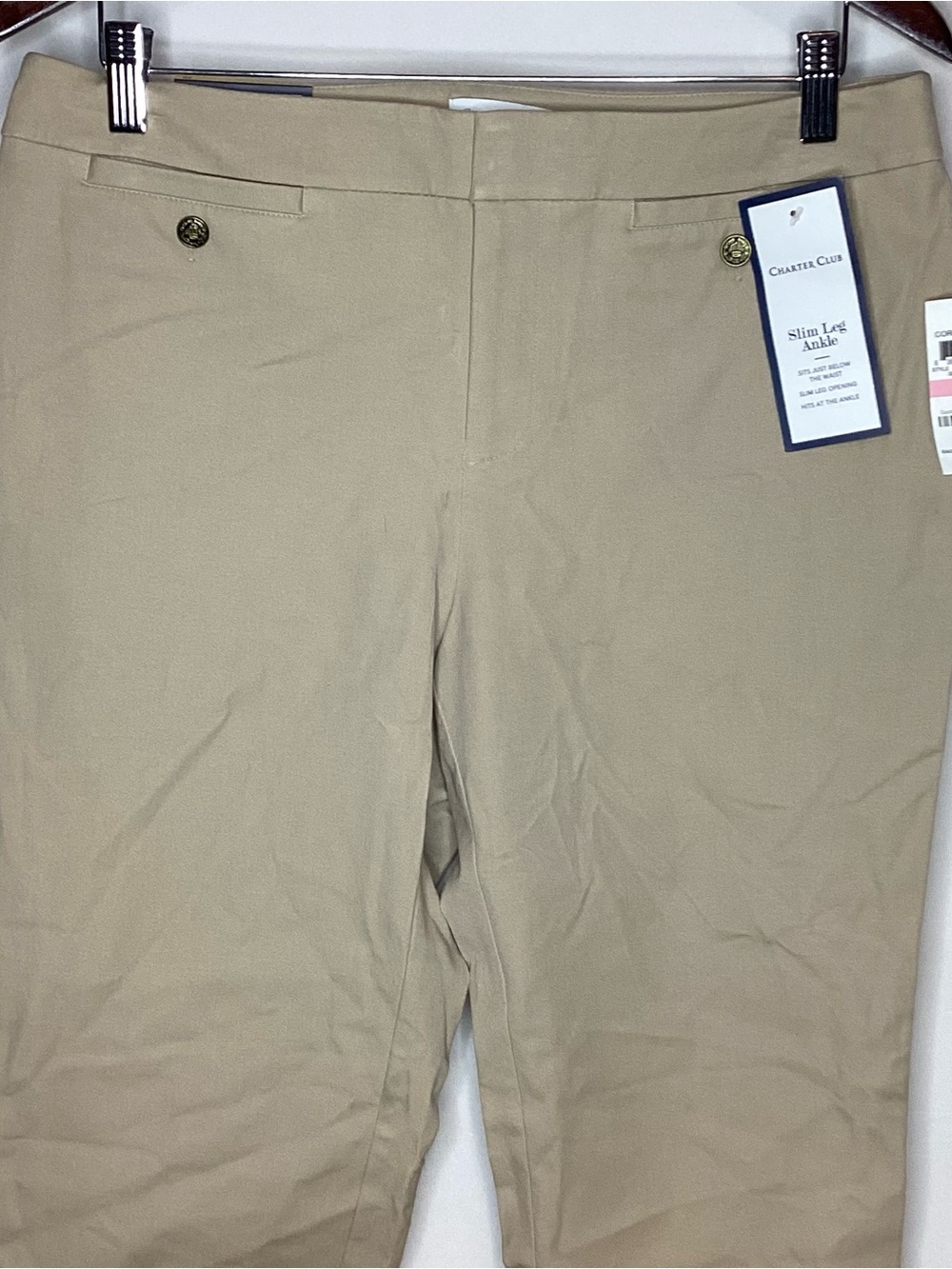 Charter Club women’s Beige Slim Ankle Pants Sz 10